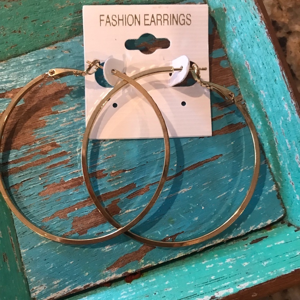 ▪️Lightly Hammered Hoops